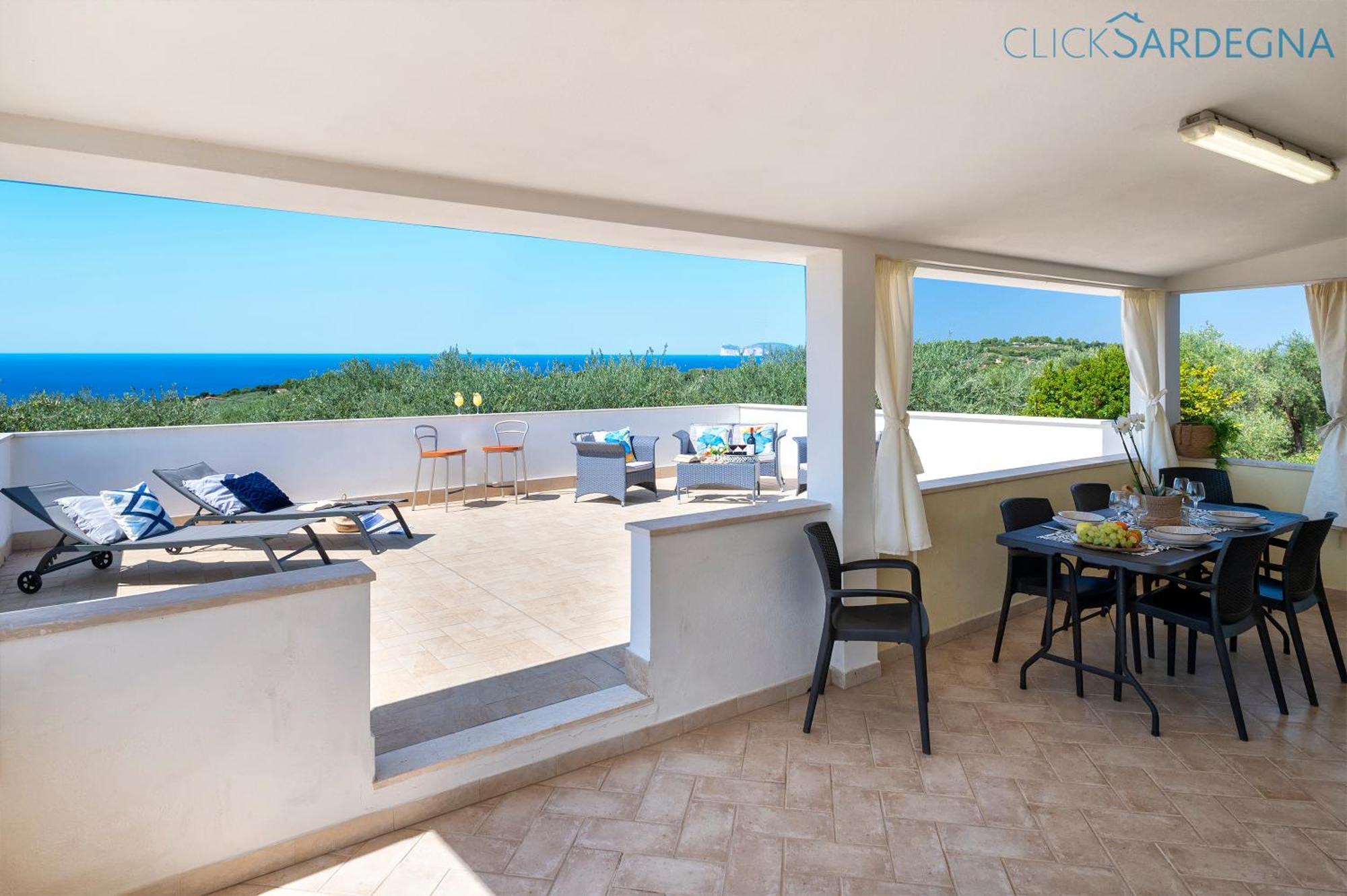 Casa Sant'Anna In Villa Brionis Con Grande Veranda Vista Mare Альгеро Экстерьер фото